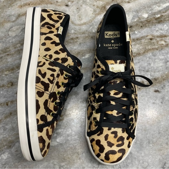 Keds X Kate Spade New York Kickstart Leopard-print Genuine Calf Fur - Picture 3 of 12